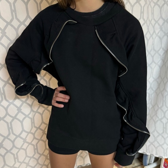 Stellah ruffle zipper sweatshirt top - Picture 6 of 6